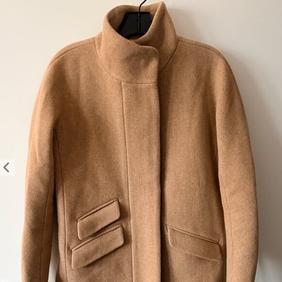 J. Crew - Cocoon coat in Italian stadium-cloth wool blend - camel - Picture 2 of 4